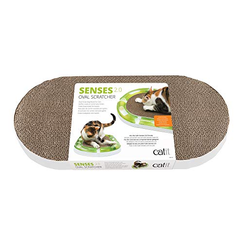 Gato IT GRIFFOIR Oval Senses 2.0 Cinzento, Branco CAT IT - Mobiliário para gatos - gato, sensos 2.0, cinzento, branco, riscador