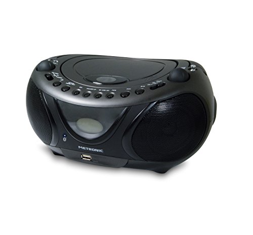 Rádio METRONIC CD-MP3 BT (Bluetooth - Preto) METRONIC - Reprodutores de áudio e gravadores - bluetooth, cd-mp3, preto