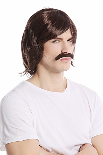 Peruca DISFRAZZES Homem Carnaval (Tam: Tamanho Único) VK Event Fashion - Cuidados com o cabelo - peruca, bigode, carnaval, halloween, maquilhagem