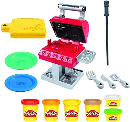 Kit de artesanato para crianças PLAY-DOH Kitchen Creations Grill 'n Stamp PLAYDOH - Massa de modelar e putty - kit, artesanato, crianças, play-doh, grill, stamp