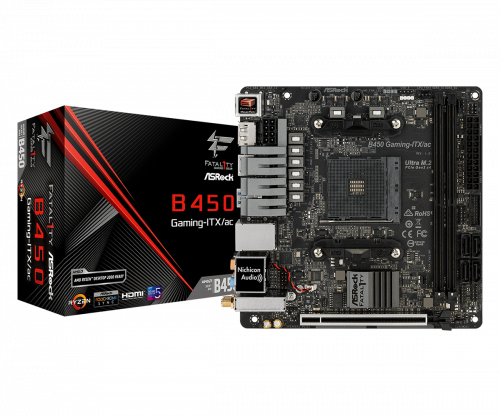 Motherboard ASROCK Fatal1ty B450 Gaming-ITX/ac (Socket AM4 - AMD B450 - ATX) Asrock - Placas-mãe - socket am4, amd b450, ATX