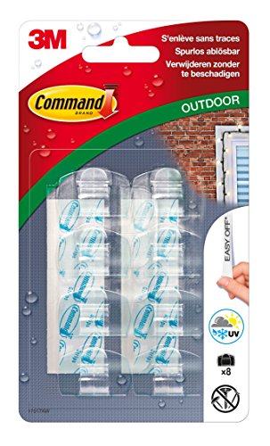 Conjunto de 8 Parafusos e Porcas COMMAND 17017AW Command - Clipes de cabo - superfícies lisas, exterior, 8 peças