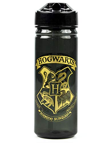 Garrafa HARRY POTTER Hogwarts (Preto - Vidro - Transparente) vanilla underground - Garrafas de água - Harry Potter, Hogwarts, preto, vidro, transparente