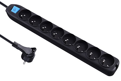 Extensão Elétrica ELECTROLINE 32055 (8 Tomadas) Electraline - Filtros de linha e supressores de surtos - 8 tomadas, extensão elétrica