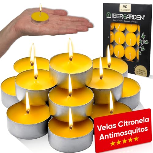 Velas aromáticas para exteriores e interior 20 unidades CLEVER LIVING Raxint - Velas - velas aromáticas, exterior, interior, 20 unidades