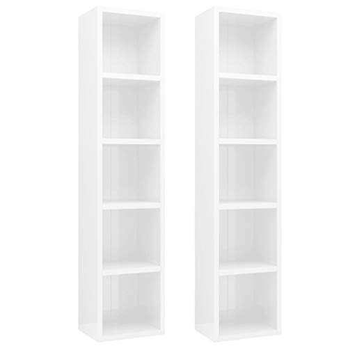 Armário para Livros VidaXL | 45x30x130cm - Branco vidaXL - Estantes e prateleiras de pé - livros, branco, 45x30x130cm