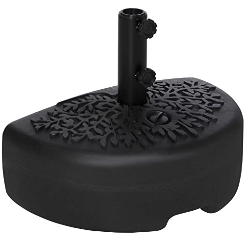 Base de Guarda-Sol Outsunny | Ø38/48 mm - Preto Outsunny - Bases para guarda-sóis de exterior - Ø38/48 mm, preto
