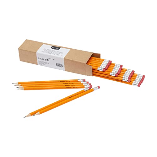 Lápis AMZBASICS-1000 (Amarelo - 12 x 6 cm) Amazon Basics - Lápis de madeira - amarelo, 12 x 6 cm
