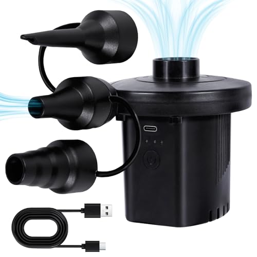 Inflador de Ar Elétrico Portátil com Bateria Recarregável TRADE PARTNER - Bombas de hardware - elétrico, portátil, bateria recarregável, silencioso