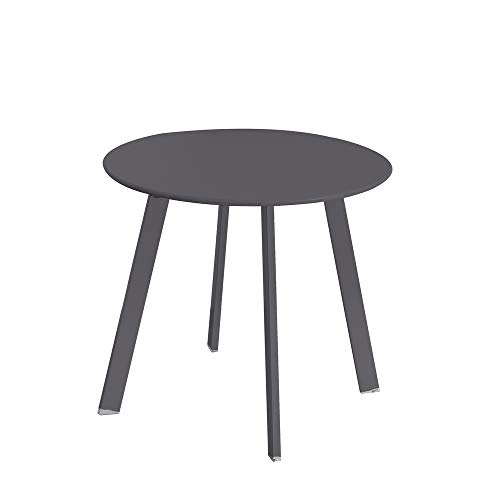Mesa Auxiliar LOLAHOME Marzia Preto (44 x 50 x 50 cm) LOLA HOME - Mesas Laterais - apilável, aço, preto, 44x50x50cm