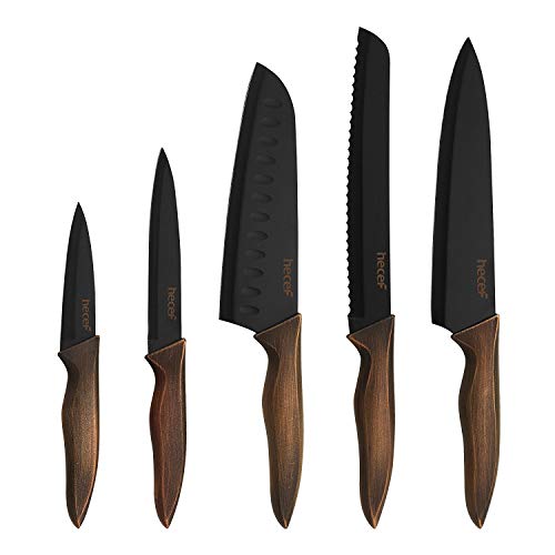 Conjunto de Facas Chef HECEF (Material: Aço Inoxidável - 5 Peças) hecef - Facas de cozinha - aço inoxidável, 5 peças