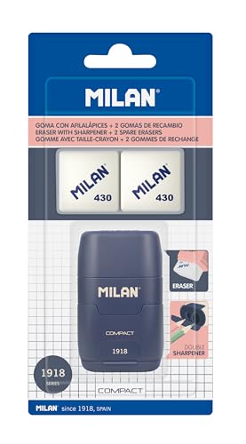 Lápis de Cor MILAN Compact Series (Azul - 3 Un) Milan - Afia-lápis - escolar, compacto, cores vivas, fáceis de usar
