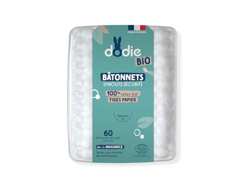 Cotonetes de Segurança para Bocilhas Orgânicos 60 Unidades DODIE - Banho e corpo - algodão, orgânico, 60 unidades