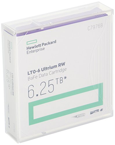 Cassetes virgens HEWLETT PACKARD ENTERPRISE LTO-6 Ultrium RW HPE - Mídias vazias - 2.5 TB, 6.25 TB, 400 mb/s, RW