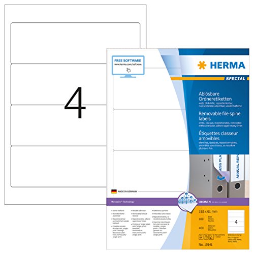Herma Labels white round 100 pcs. (Classificação e Arquivo) HERMA - Etiquetas e tags - branco, redondo, 100 unidades