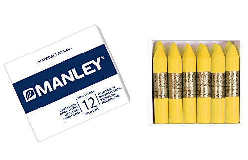 Lápis de Cor MANLEY 422145 (Multicor - 12 Tabletas) Manley - Lápis de cera - multicor, 12 tabletas, suaves, fáceis de usar