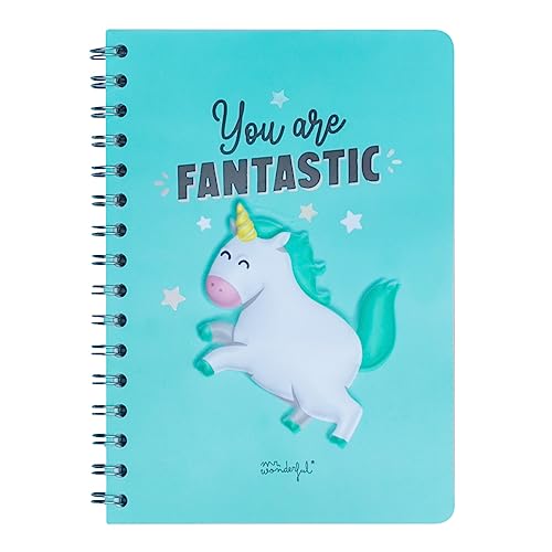 Caderno P&B GLOVER & BOOTH You are fantastic (A5) Mr. Wonderful - Teclados - A5, encadernação espiral, páginas lisas, capa cartão