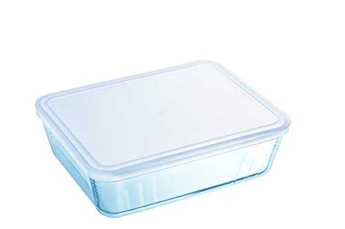 Caixa de armazenamento de comida Tefal K3020421 | Transparente Pyrex - Recipientes de armazenamento de alimentos - 1,5 L, resistente, sem cheiro, lavável