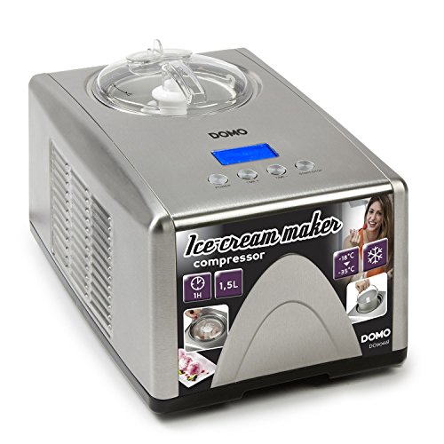 Máquina de Gelados DOMO DO9066I (Capacidade: 1.2 kg) Domo - Máquinas de fazer gelados - 1.2 kg, 20-40 min, -18º a -35ºC, temporizador