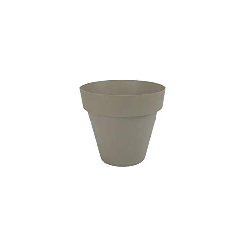 Vaso Redondo CLASSE 8618 Taupe (18cm - 2,5L) Plastiken - Vasos e canteiros - polipropileno, 18 cm, 2,5 l, interior exterior