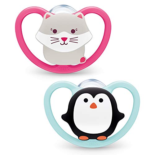 Chupeta NUK Espacial (0.5 a 3 anos - 2 un) MAPA - Cuidados com a higiene oral - silicone, 0.5-3 anos, bico plano, conforto