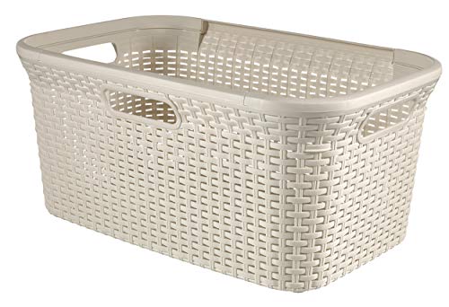 Cesto para Roupa Curver Vintage Branco 40L Curver - Cestos de roupa - branco, 40l, vime