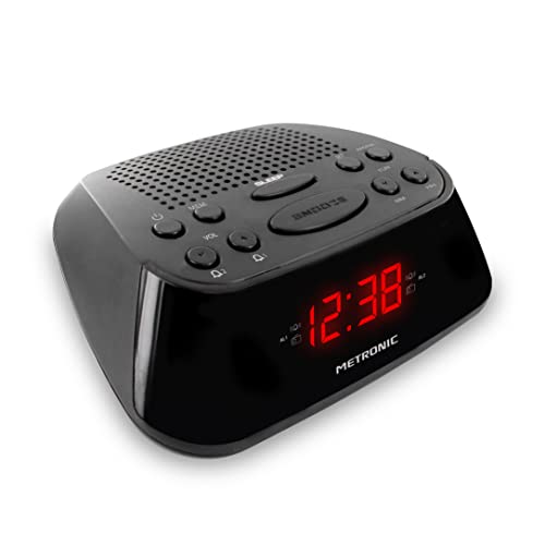 Rádio Despertador METRONIC (Vermelho - Digital - Função Snooze) METRONIC - Radios - rádio despertador, metronic, vermelho, digital, função snooze