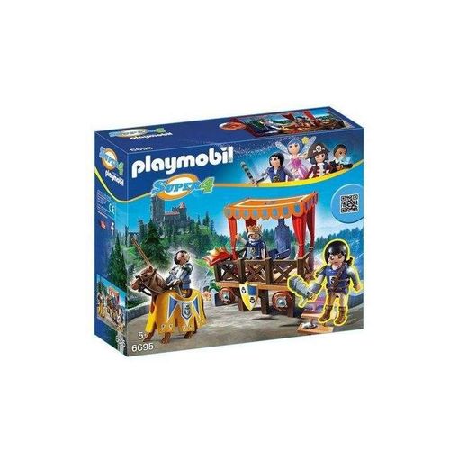 Playmobil 6695 Super4 Tribuna Real com Alex (Idade Mínima Recomendada: 4 anos) PLAYMOBIL - Conjuntos de brinquedos - tribuna real, alex super4, cavalo, esconderijo secreto, tesouro dourado