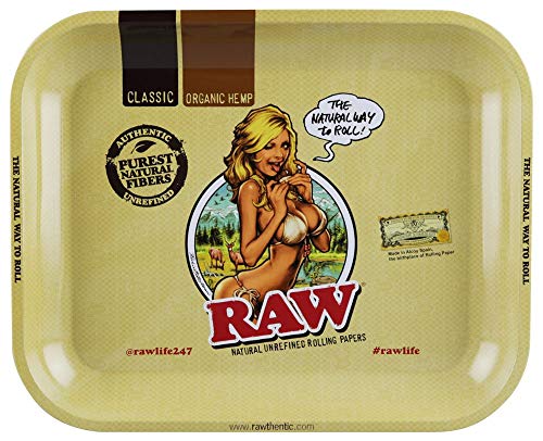 Bandeja para Cigarros RAW GIRL Rolling Tray Raw Girl (340 x 275 mm) Raw - Bandejas de servir - cigarros, 340 x 275 mm