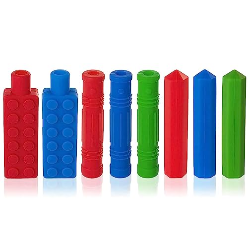 Conjunto 8 Mordedores ANSUG Silicone (Idade Mínima: 6 meses) ANSUG - Cuidados com a higiene oral - conjunto, 8 mordedores, silicone, cores diferentes, 6 meses