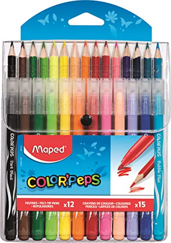 Conjunto de Desenho MAPED Color'Peps Jungle (15 Un) Maped - Lápis - conjunto, desenho, maped, Color'Peps, jungle, 15 unidades