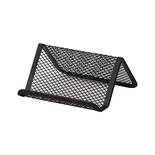 Suporte para cartões de visita d. direct business card holder metal mesh black (Acessório Informática e Tel.) Leviatan - Arquivamento e organização - metal, preto, cartões de visita