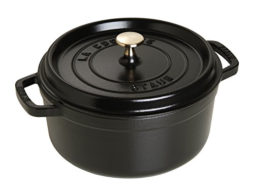 Panela de Cozinha Redonda STAUB 22cm Preto STAUB - Fornos holandeses - ferro fundido, preto, 22 cm