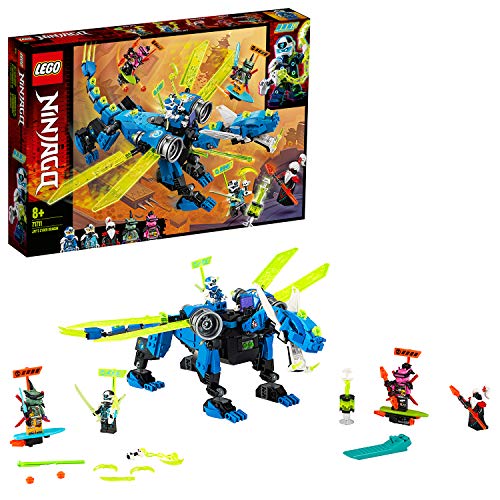 LEGO Ninjago - O Ciberdragão Do Jay - 71711 (Idade mínima: 8) LEGO - Blocos de encaixe - ciberdragão, 8 anos, disparadores de mola, key-tana amarelo