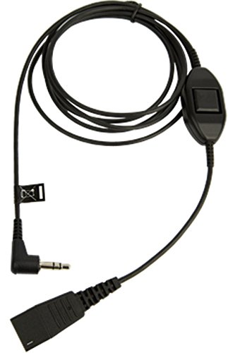 Cabo de Áudio JABRA (Jack 3.5mm - Preto) Jabra - Acessórios para telefone - jack 3.5mm, RCA, compatível smartphone