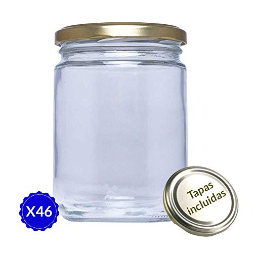 Caixa de Conservação de Vidro com Tampa 46 Unidades Tapas Rioja - Recipientes de armazenamento doméstico - 46 unidades, 1 l, vidro, transparente