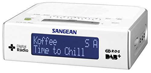 Rádio Despertador Sangean DCR-89 | Branco Sangean - Radios - rádio despertador, sangean dcr-89, branco, digital, dab+, fm