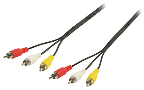 Cabo de Áudio VALUELINE (RCA - 3 m - Preto) Valueline - Cabos de áudio e vídeo - cabo áudio, valueline, RCA, 3 m, preto