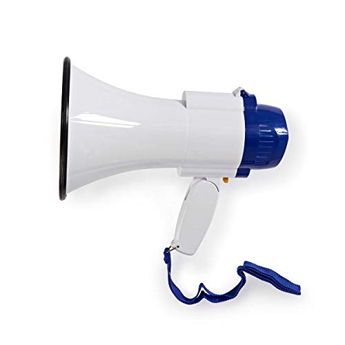 Megafone com Sirene Nedis | Branco (Acessório Imagem e Som) NEDIS - Alto-falantes - sirene, 115 db, 250 m, 25 W