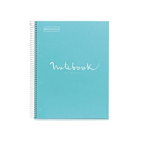 Caderno Pautado Miquelrius Emotions Craft Azul Miquel Rius - Cadernos e bloco de notas - a4, microperfurado, capa rígida, bolsa interna