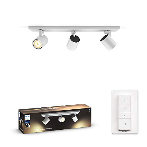 Foco PHILIPS Hue Quadrado Branco Calha Philips - Luminárias Decorativas - branco, calha, bluetooth, hue bridge