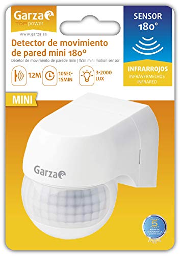 Detetor de movimento GARZA POWER GP-MINI-IR Garza - Sensores de movimento - detetor movimento, garza power, gp-mini-ir, exterior, portas janelas, sensor infravermelho, temporizador, luz ajustável