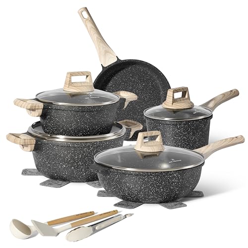Conjunto de Panelas de Cozinha JUST PERFECTO JUST PERFECTO HOUSEHOLD APPLIANCES - Utensílios de cozinha - antiaderente, fácil de limpar, 3 peças