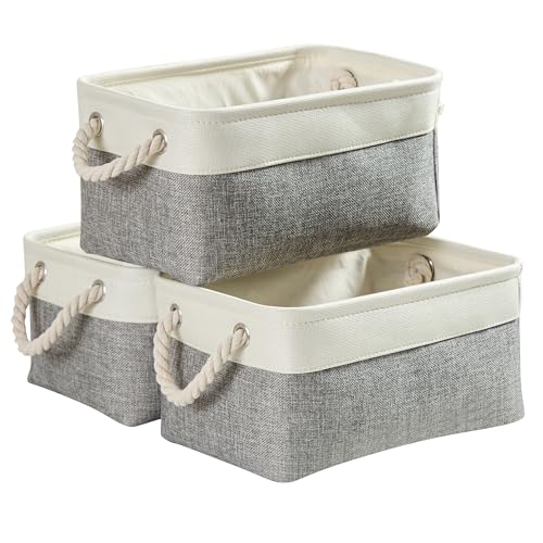 Caixa de Arrumação MANGATA 3 Unidades (Branco - Poliéster) Mangata - Recipientes de armazenamento doméstico - 5 kg, poliéster, 17 kg, 40,5 x 15,5 x 18 cm