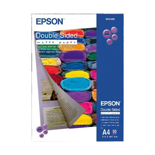 Papel para impressão EPSON Double Weight Matte Paper DIN A4 50 Folhas Epson - Papel de impressora e copiadora - epson, double weight, matte paper, a4, 50 folhas