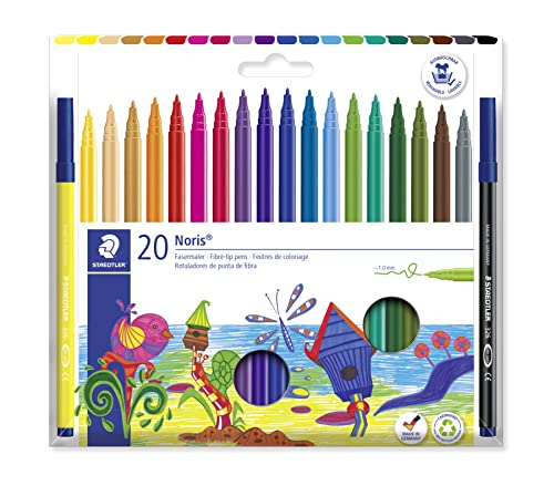 Marcador STAEDTLER Feltro (Multicor - 20 Unidades) Staedtler - Marcadores e marcadores de texto - multicor, 20 unidades, 1mm, fácil lavar
