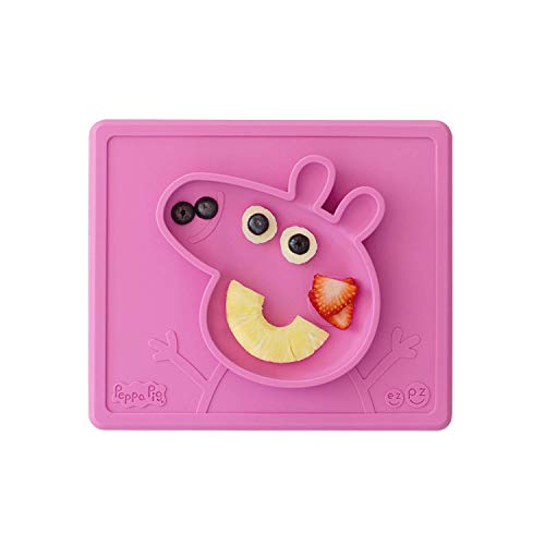 Prato de Bebé EZPZ Peppa Pig (Material: PP) EZPZ - Individuais - pvc, antiderrapante, tampa transparente