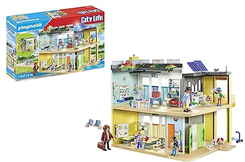 Playmobil City Life 71327 Conjunto de Brinquedos PLAYMOBIL - Brinquedos - escola, elevador, quadro negro, banheiro