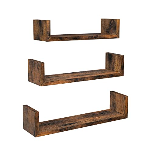 Estante VASAGLE 3 Tier Rustic Brown (Madeira e Metal - 33x34.5x145 cm) VASAGLE - Prateleiras de parede e ledges - madeira, metal, 3 pés, rustico