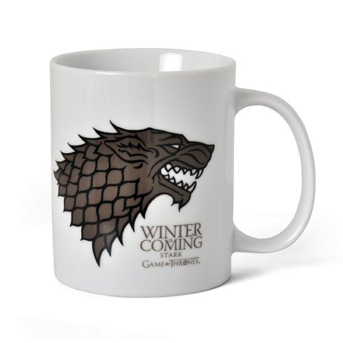 Caneca de Cerâmica com Desenho Winter Is Coming Stark SD Toys - Copos e canecas - cerâmica, Winter Is Coming, Casa Stark, 330 ml